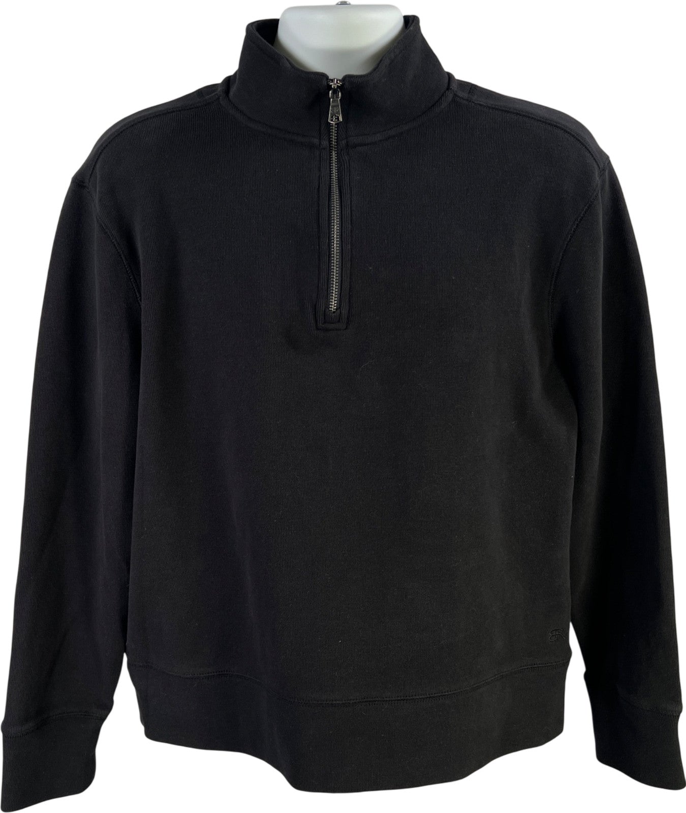 Banana Republic Men’s Black Long Sleeve 1/4 Zip Pullover Sweater - M