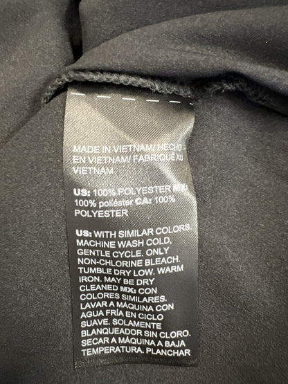 White House Black Market Women’s Black Satin Short Sleeve V-Neck Blouse - S