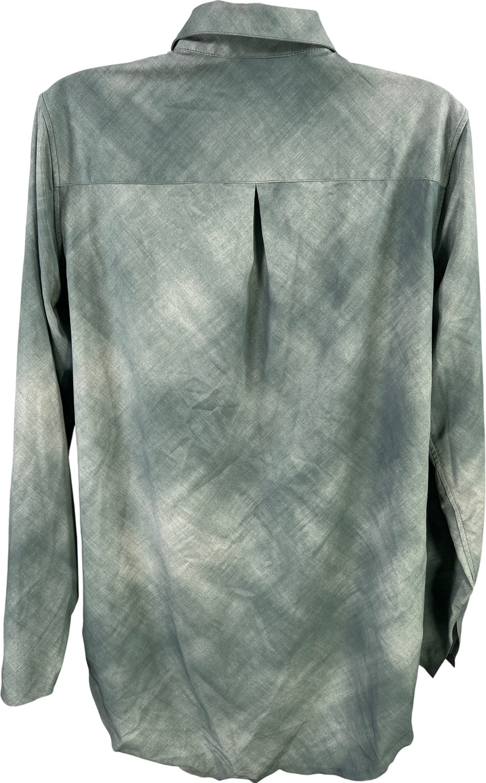 Athleta Women’s Blue/Green Long Breathable Sleeve Button Up Athletic Shirt - Sp