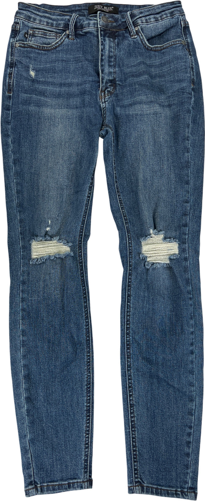 Judy Blue Women’s Medium Wash Distressed Skinny Jeans - 9/29
