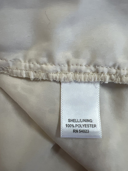 Banana Republic Women’s Ivory/Beige Lace Lined Short Sleeve Blouse - 2 Petite