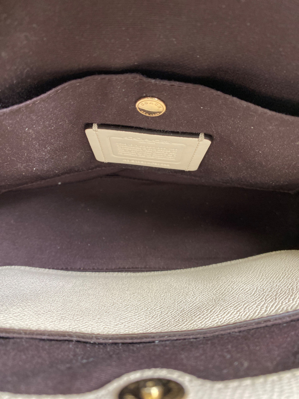 Coach Women’s Ivory/White Christie Carryall Satchel Crossbody Handbag Purse