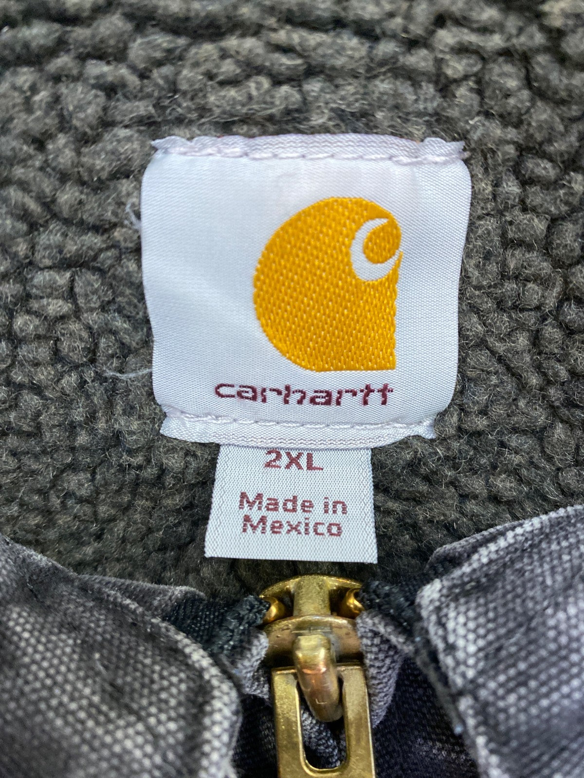 Carhartt Men’s Black Ridge Sherpa Lined Duck Canvas Coat - 2XL