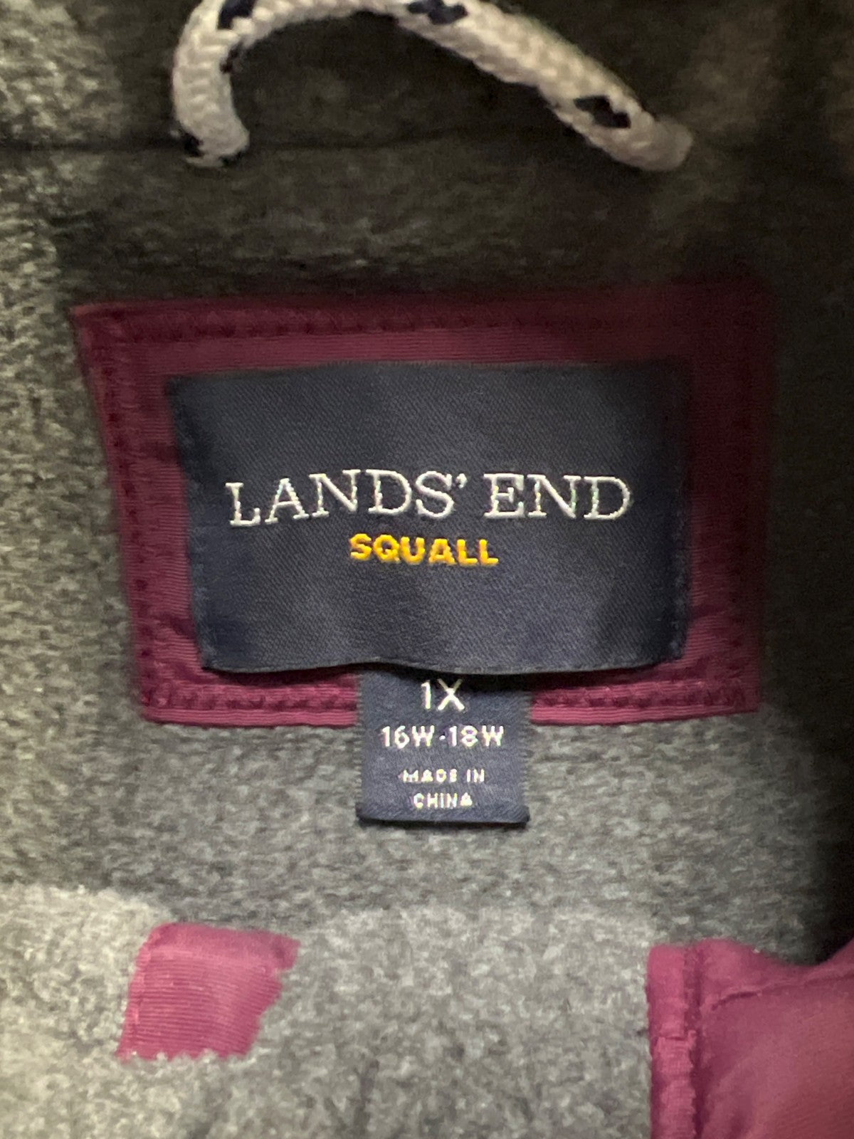 Lands End Women’s Purple Squall Waterproof Fleece Lined Coat - Plus 1X