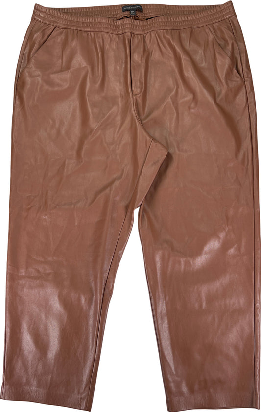 Banana Republic Women’s Brown Faux Leather Straight Leg Pants - XXL