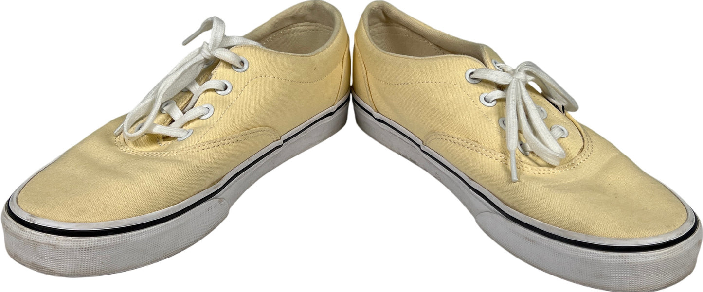Vans Women’s Light Yellow Lace Up Casual Sneakers - 9