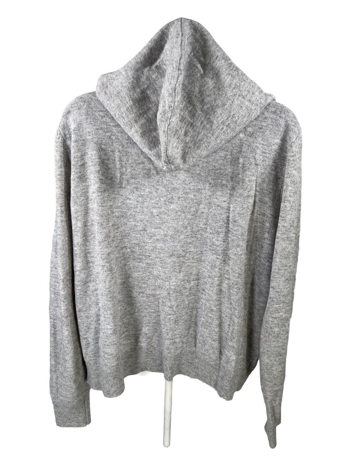 Reiss Women's Gray Cashmere Blend Full Zip Sweatshirt - L