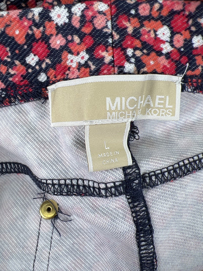 Michael Kors Women’s Pink/Red Small Wildflower Twill Pull On Pants - L