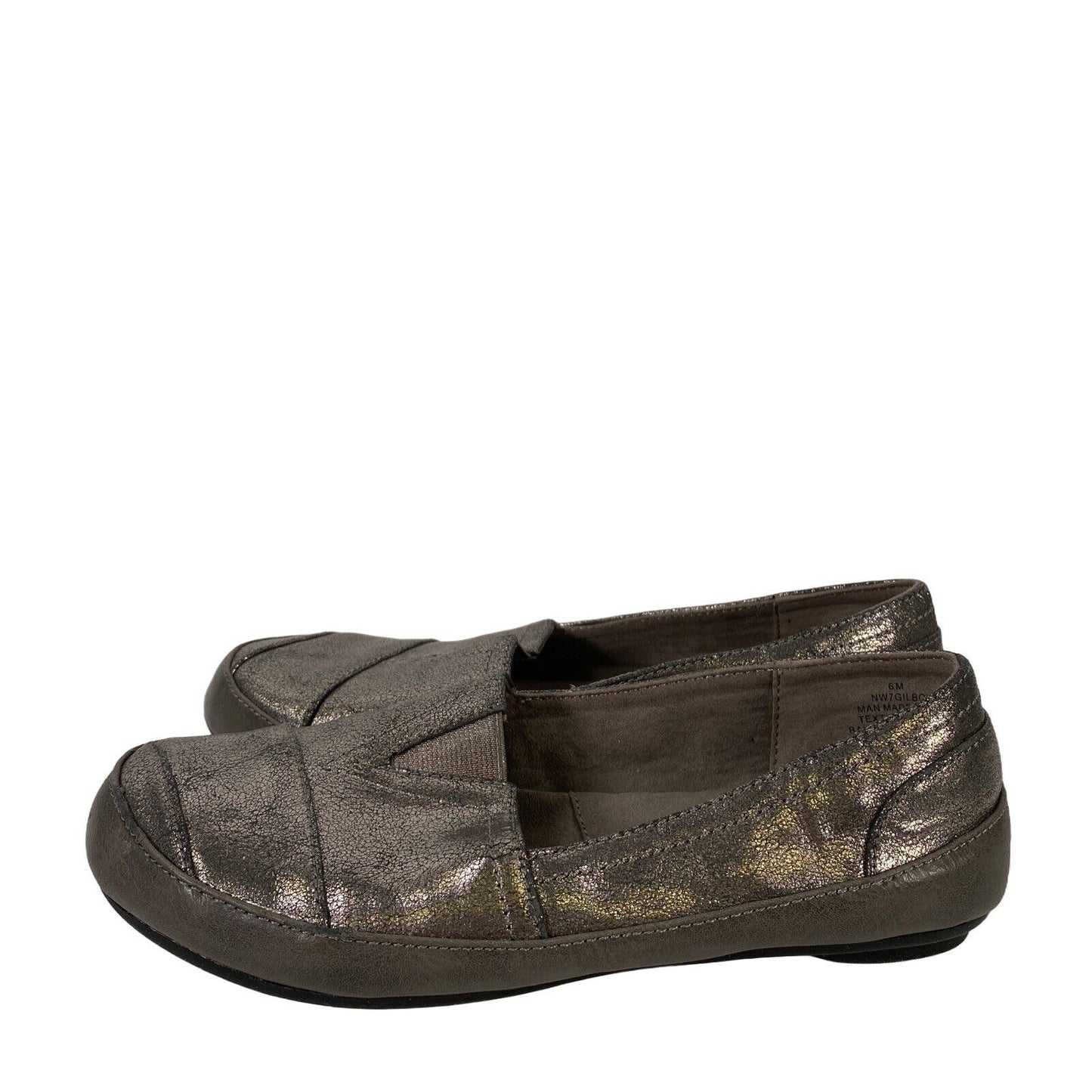 Zapatos planos Gilboy sin cordones para mujer de color gris metalizado de Nine West - 6M