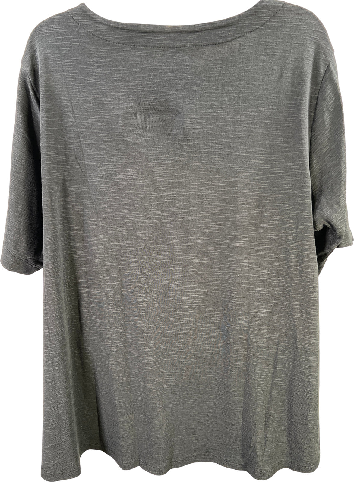 J.Jill Women’s Blue Pima Slub Cotton Elbow Sleeve T-Shirt - XL