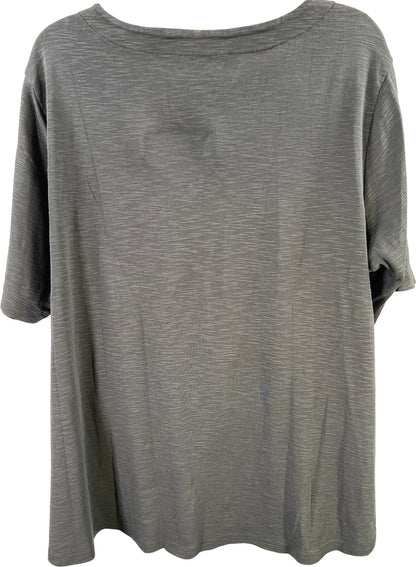 J.Jill Women’s Blue Pima Slub Cotton Elbow Sleeve T-Shirt - XL