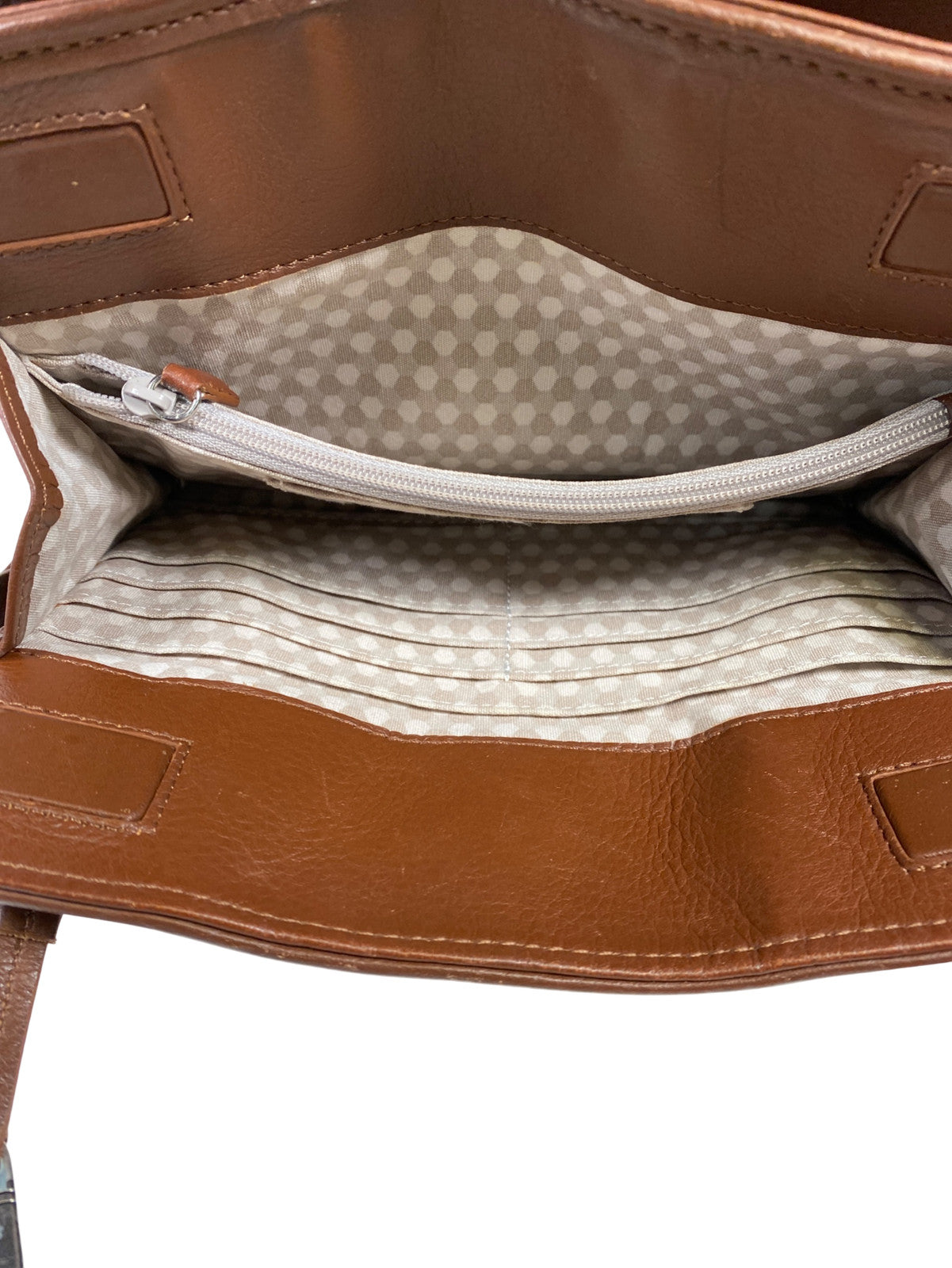 Brighton Women’s Brown Brooklyn Straw Multipocket Organizer Crossbody Purse