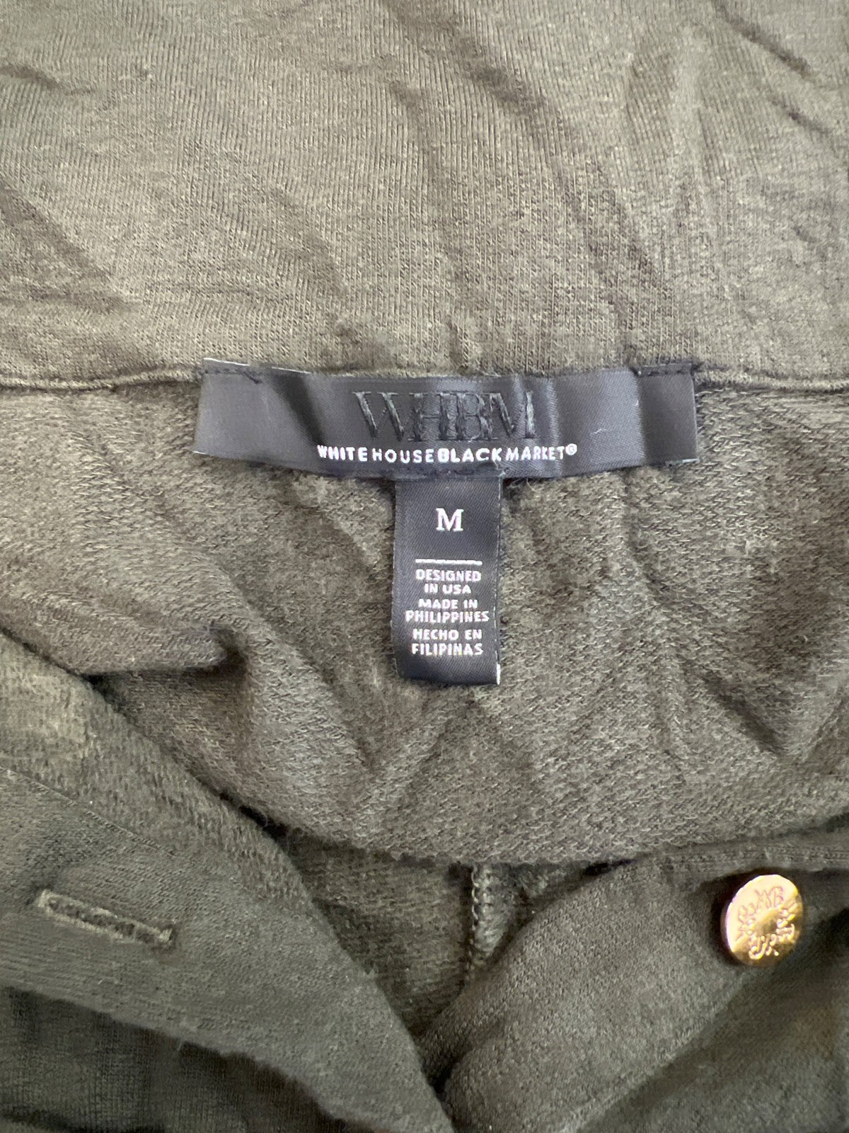 White House Black Market Women’s Green The Passporter Button Up Shirt - M