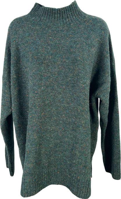 Well Worn Women’s Green Wool Blend Long Sleeve Mock Neck Sweater - L