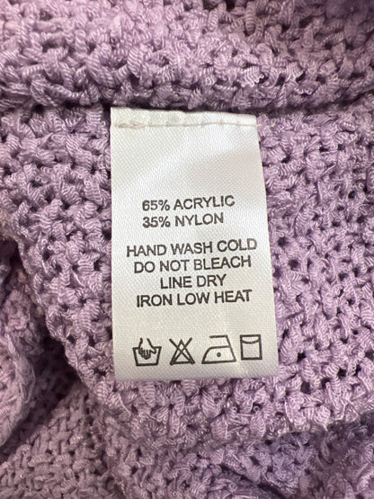 Ee:some Women’s Purple Long Cuffed Sleeve Sweater - M/L