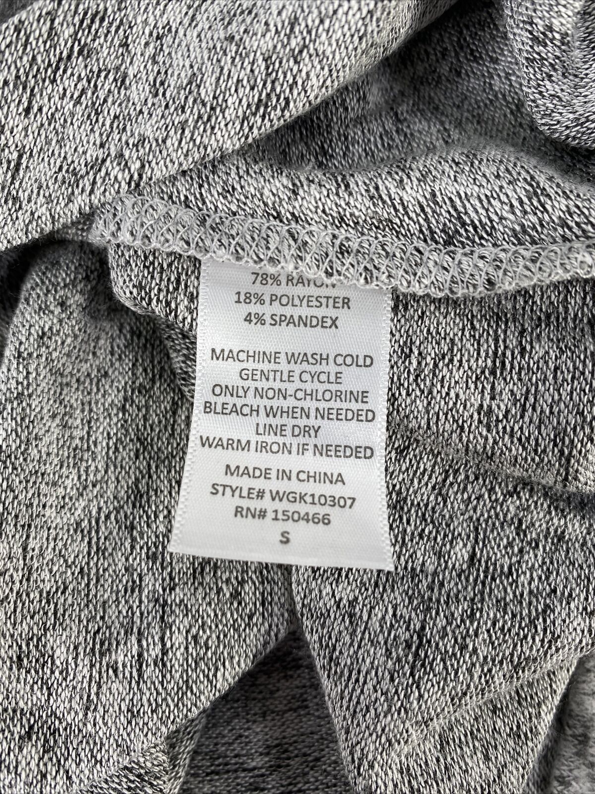 NUEVO Camisa de punto de manga larga gris con parte delantera torcida de Market and Spruce para mujer - S