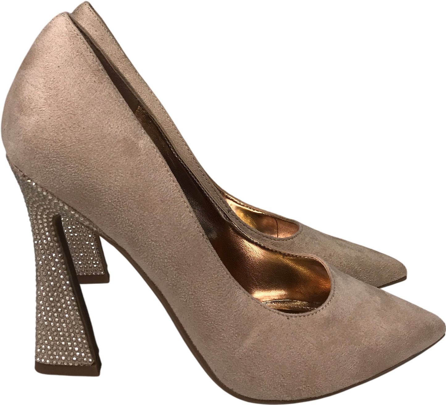 Nine West Women’s Women’s Beige Rhinestone Tunips Pump Heels - 8.5