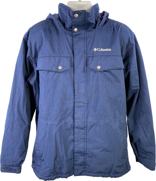Columbia Men’s Blue Thermal Coil Hooded Winter Jacket - XL