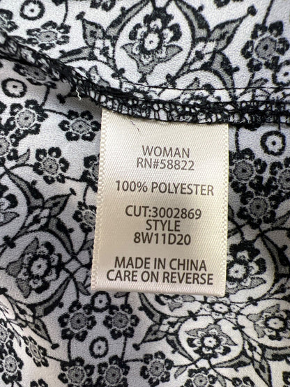 Max Studio Women’s Black/White 1/2 Sleeve Kimono Top - Plus 1X