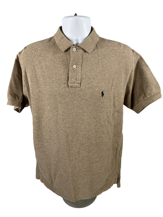 Polo Ralph Lauren Men's Light Brown Cotton Short Sleeve Polo Shirt - M