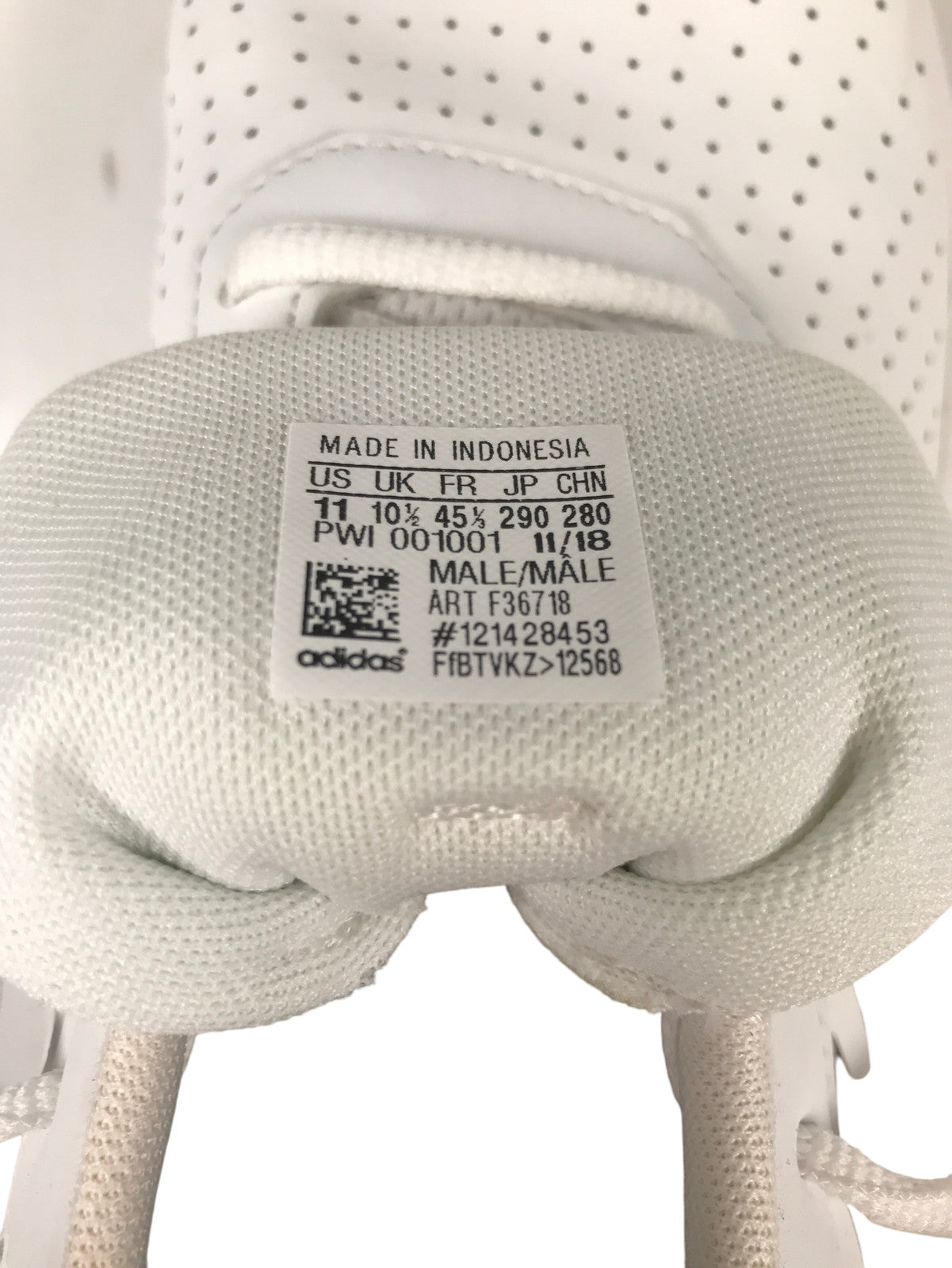 Adidas Men’s White Courtsmash Lace Up Court Athletic Sneakers - 11