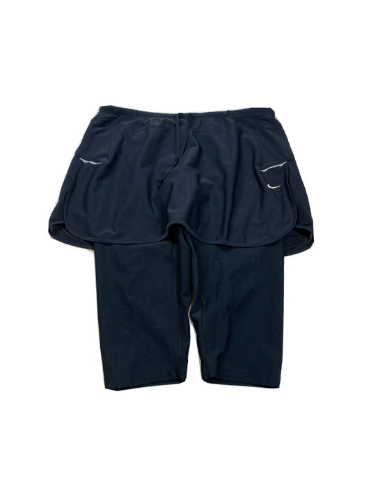Nike Women's Black Dri-Fit Athletic Skapri Capri Skort Skirt - L