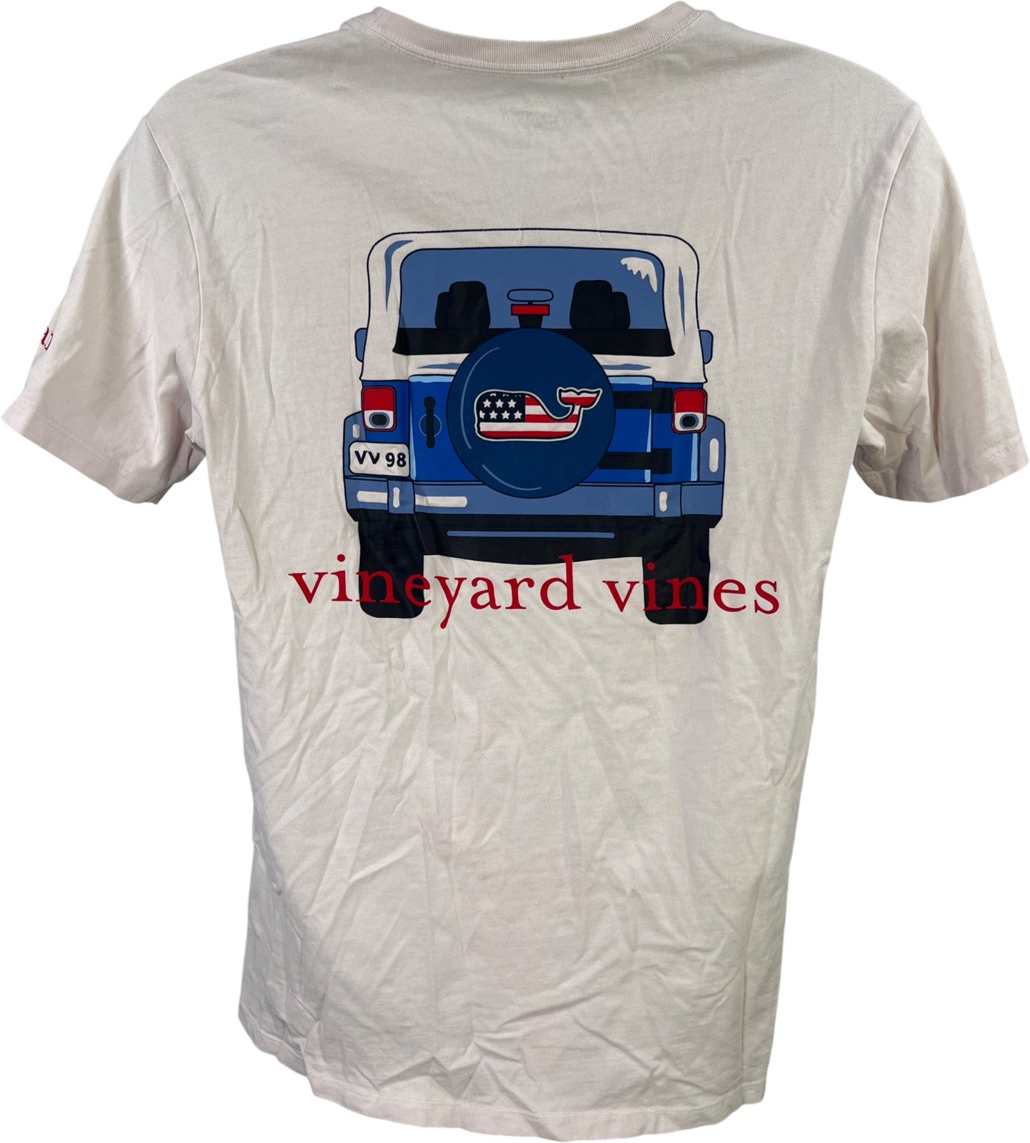 Vineyard Vines Men’s Light Pink Jeep Graphic Short Sleeve T-Shirt - S
