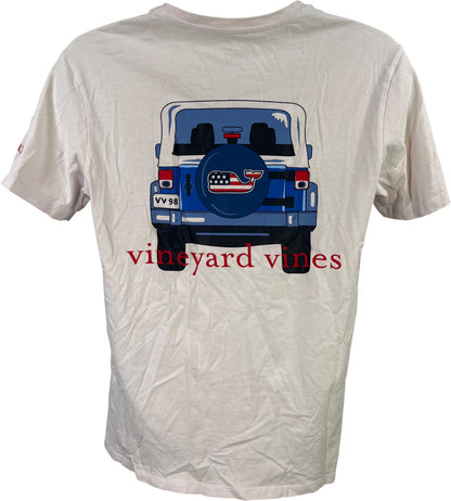 Vineyard Vines Men’s Light Pink Jeep Graphic Short Sleeve T-Shirt - S