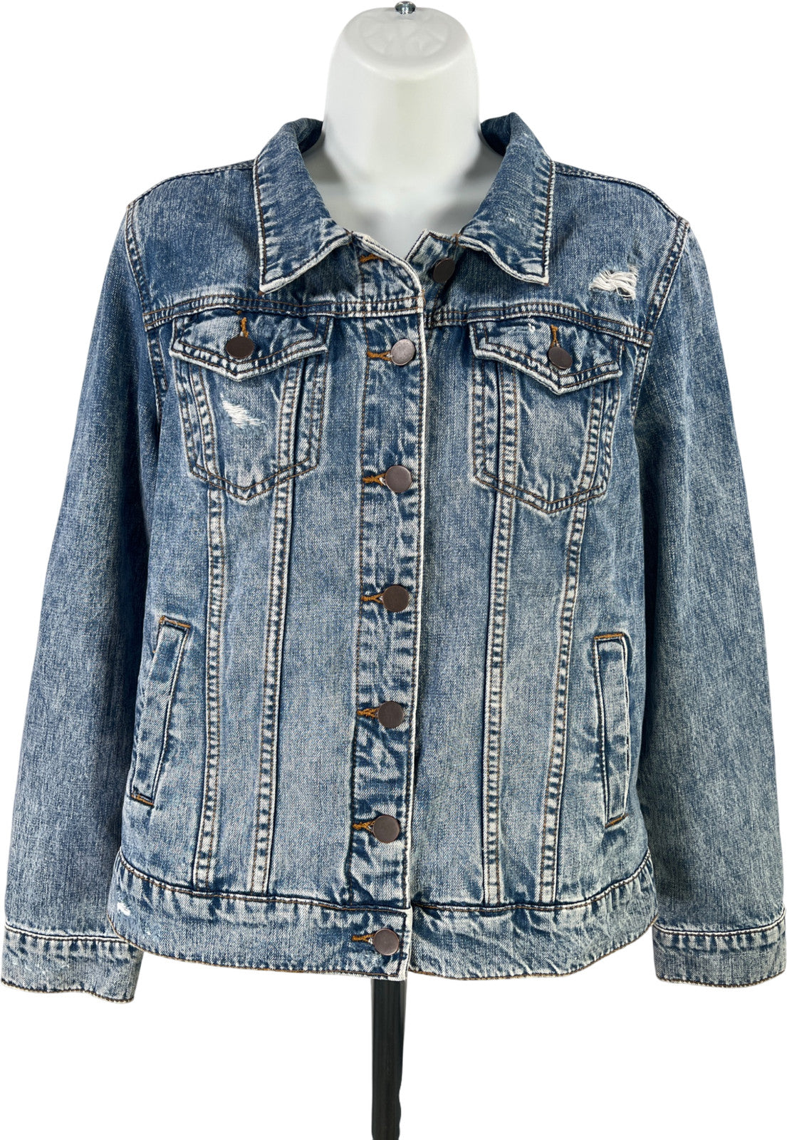 Kut From The Kloth Women’s Light Wash Distressed Jean Jacket - S