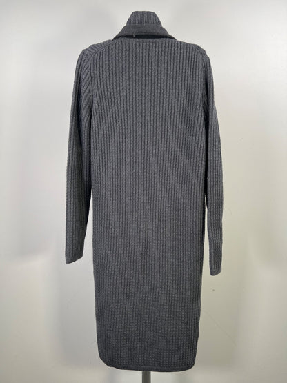 Carlisle Collection Women’s Gray/Blue Cable Knit Sweater Dress W/ Cardigan - M