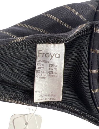 NEW Freya Women’s Gold/Black Striped Rock Beach Bikini Swim Top - 32D