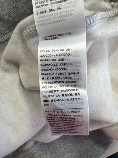 Levi’s Men’s Gray Metallic Logo Standard Fit Pullover Sweatshirt - XXL