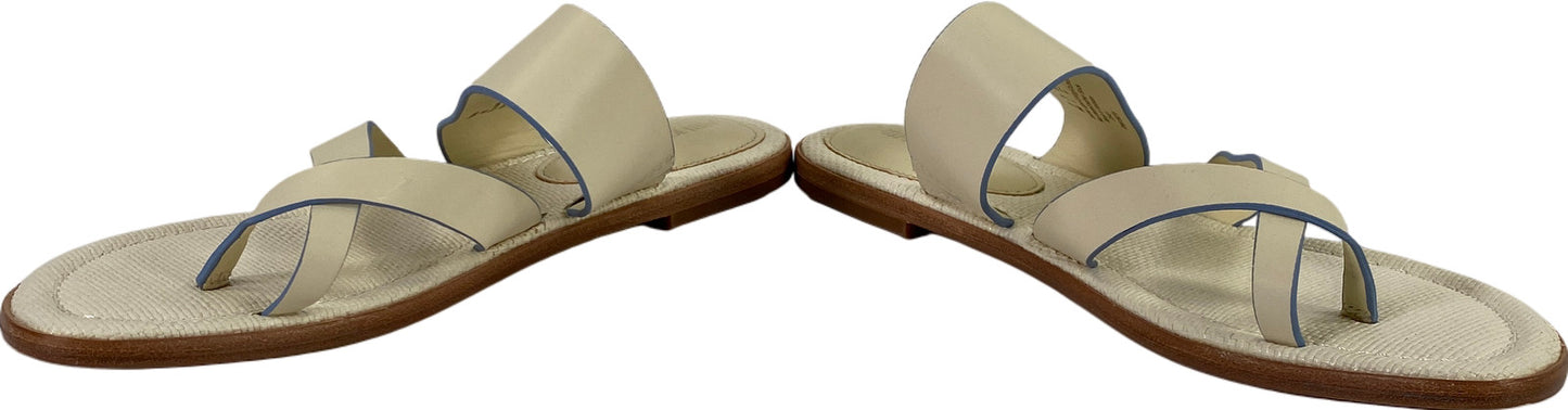 J.McLaughlin Women’s Ivory/White Leather Strappy Sandals - 10