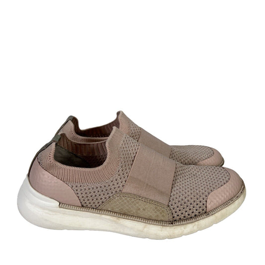 Johnston and Murphy Women's Pink Emery Stretch Knit Slip On Sneakers - 7
