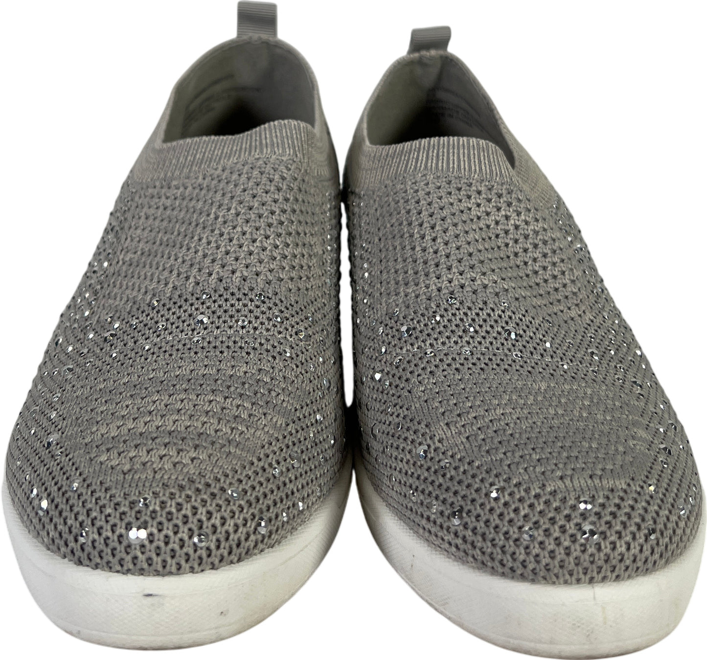 Anne Klein Men’s Gray Rhinestone Yonina Stretch Slip On Sneakers - 7.5