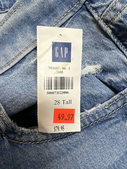 NEW GAP Women's Light Wash Loose High Rise Straight Jeans - 28/6 Tall