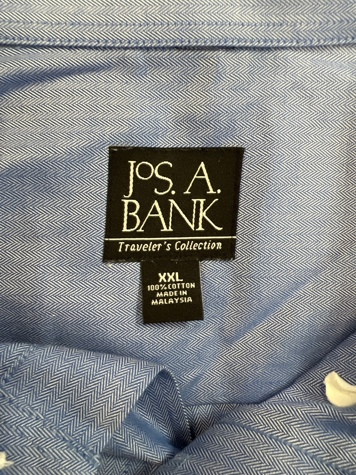 Jos A Bank Men’s Blue Travelers Collection Button Up Shirt - XXL