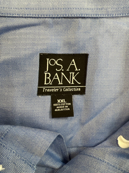 Jos A Bank Men’s Blue Travelers Collection Button Up Shirt - XXL
