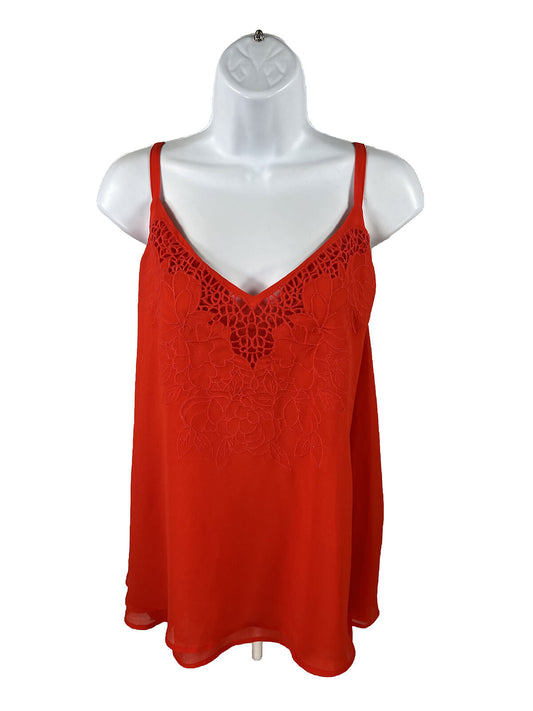 Torrid Women's Red Sleeveless Embroidered Front Tank Top - Plus 0