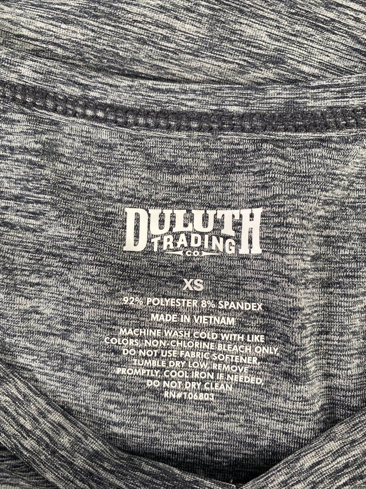 Duluth Camiseta elástica de poliéster de manga corta con cuello en V azul para mujer - XS