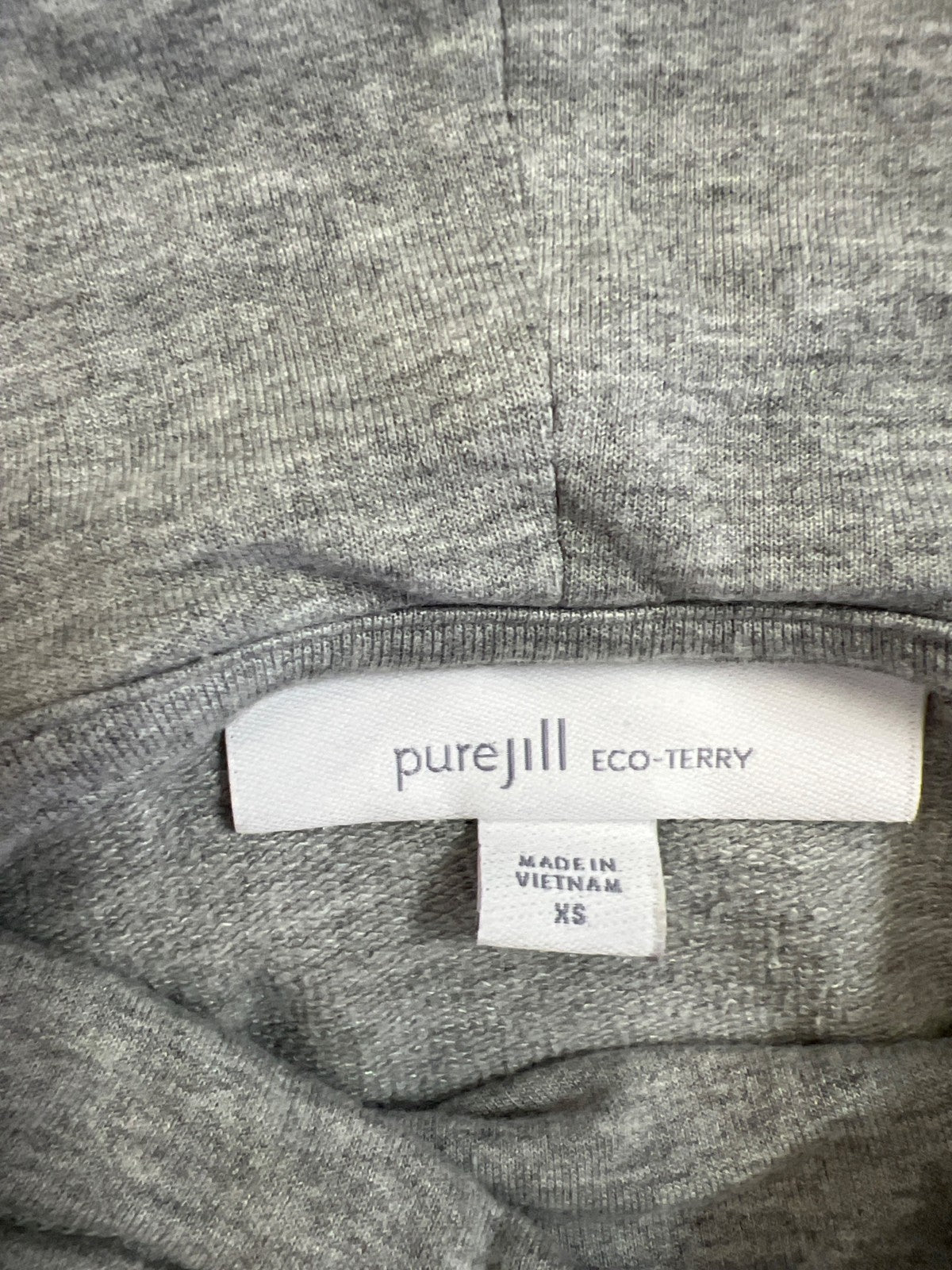 Pure J.Jill Women’s Gray Heather Eco Terry Knit Long Sleeve Shirt - XS