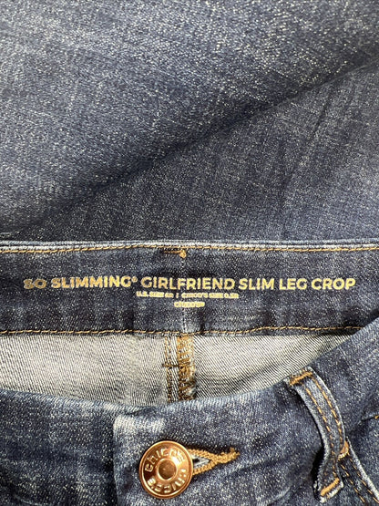 Chico's Women's Dark Wash Slimming Girlfriend Slim Crop Jeans - 0.5/US 6