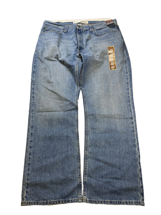 NUEVOS jeans de mezclilla rectos auténticos con lavado claro para hombre Arizona - 40x32