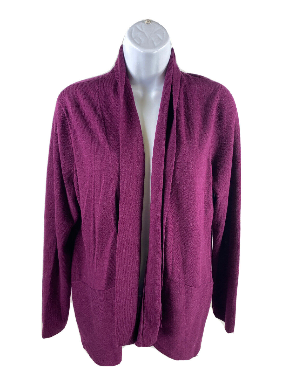 Chico's Women's Purple Long Sleeve Knit Cardigan Sweater - 1 (US M)