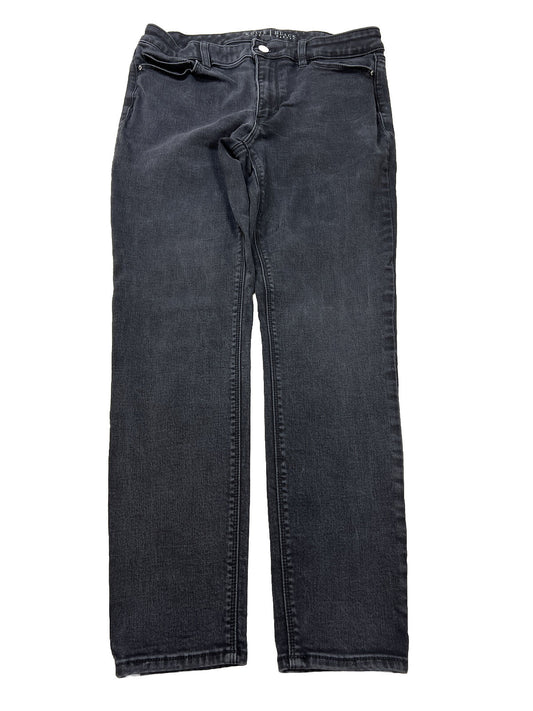 White House Black Market Jeans ajustados negros para mujer - 8 cortos