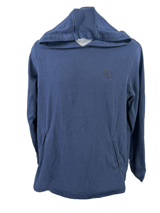 Under Armour Men's Navy Blue Cotton Long Sleeve Pullover Hoodie - L