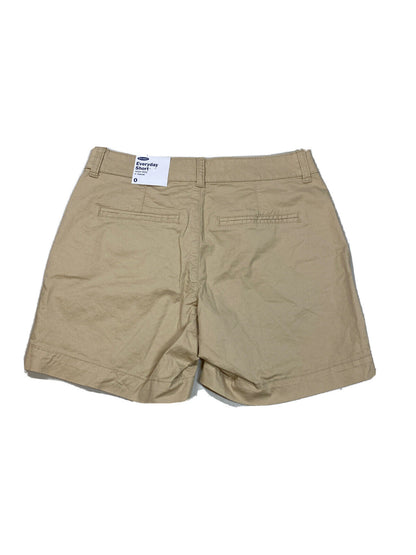 NEW Old Navy Women's Beige Everyday High Rise 5" Inseam Shorts - 0