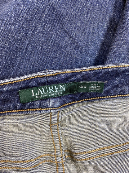 Lauren Ralph Lauren Women's Medium Wash Premier Straight Denim Jeans - 18