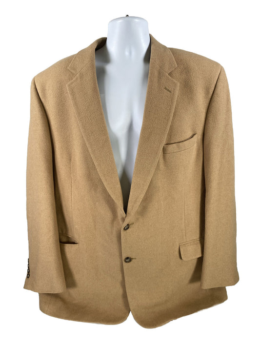 Jos A Bank Men's Beige Camelhair 2-Button Blazer Jacket - 48 Long