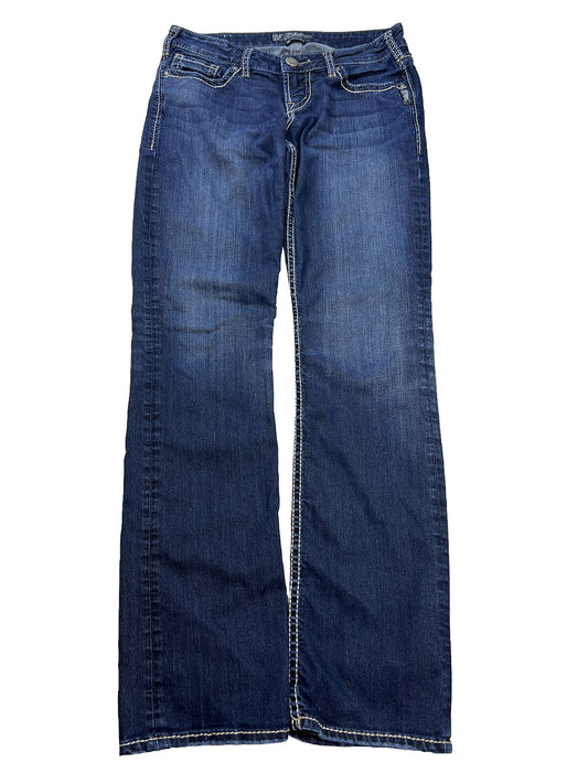 Silver Women's Dark Wash Berkley Straight Jeans - 29x32